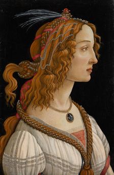 Idealised Portrait of a Lady (Portrait of Simonetta Vespucci as Nymph), c1480-1485. Creator: Sandro Botticelli