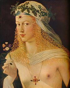 Idealized Portrait of a Courtesan as Flora c1520. Artist: Bartolommeo Veneto