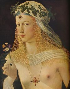 Idealized Portrait of a Courtesan as Flora c1520. Artist: Bartolommeo Veneto