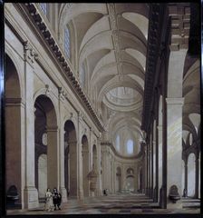 Idealized view of the interior of the Saint-Sulpice church during its construction, 1661. Creator: Daniel de Blieck