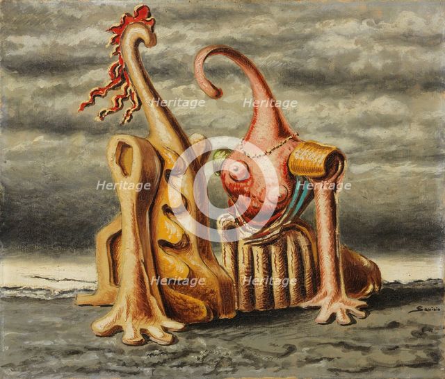 Idillio marino (Marine Idyll), 1944. Creator: Savinio; Alberto (1891-1952).
