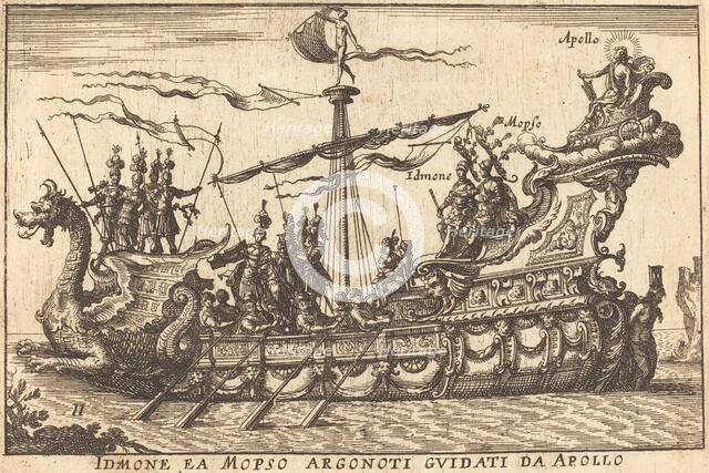 Idinone ea Mopso Argonoti guidati da Apollo. Creator: Balthasar Moncornet.