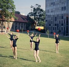 Idlaflickorna (The Ernst Idla Girls), famous Swedish rhythmic gymnastics group. Creator: Göran Algård