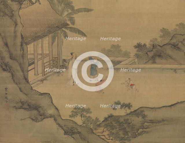 Idly Watching Children Catch Willow Flowers, Early16th cen. Creator: Zhou Chen, (Chou Ch'en) (ca. 1460-after 1535).