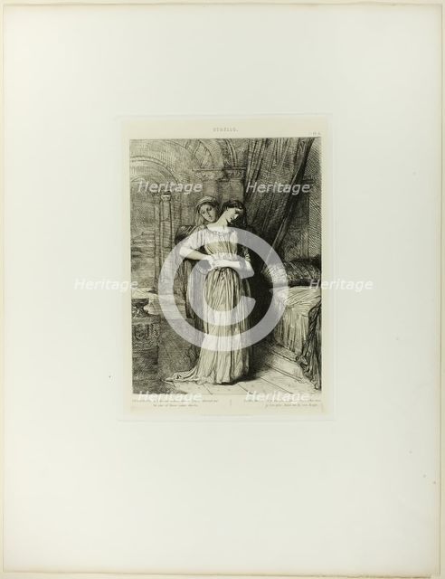 If I Do Die Before Thee, plate eight from Othello, 1844. Creator: Theodore Chasseriau.