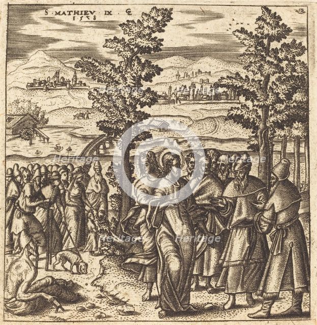 If I only Touch His Garments, I shall be Made Well, 1578. Creator: Leonard Gaultier.