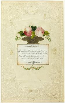 If Souls Could Always Dwell Above (Valentine), 1855/60. Creator: H. Dobbs