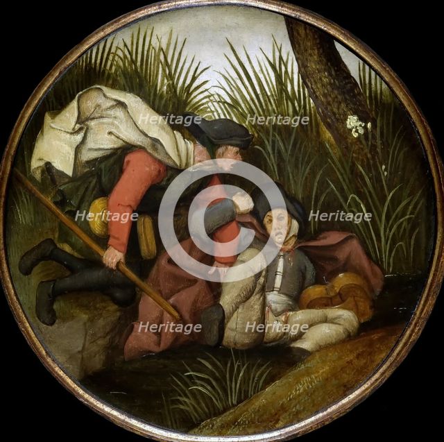 If the Blind Lead the Blind Both shall Fall into the Ditch , End of 16th cen. Creator: Brueghel, Pieter, the Younger (1564-1638).