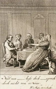 Iffland's Jager, 1786. Creator: Daniel Nikolaus Chodowiecki