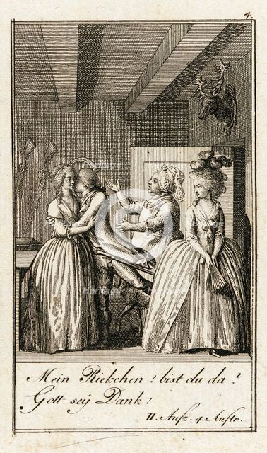 Iffland's Jager, 1786. Creator: Daniel Nikolaus Chodowiecki.