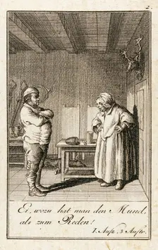 Iffland's Jager, 1786. Creator: Daniel Nikolaus Chodowiecki
