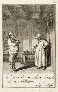 Iffland's Jager, 1786. Creator: Daniel Nikolaus Chodowiecki