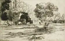 Iffley Mill, 1870. Creator: Francis Seymour Haden