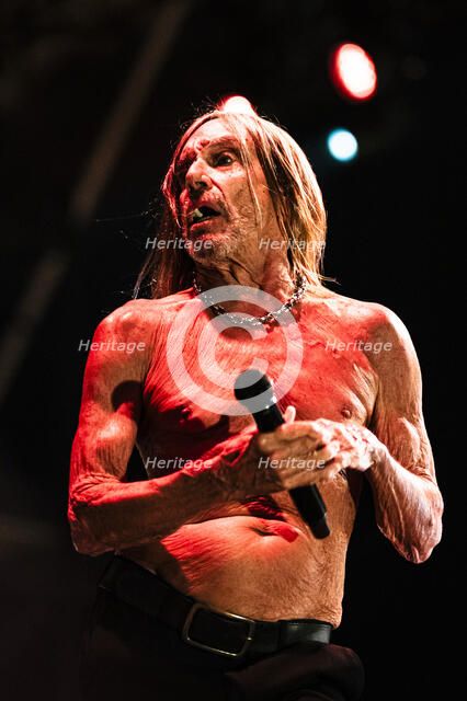 Iggy Pop performing live at the Alexandra Palace, London, 28 May 2025. Creator: Annapaola Marchesani.