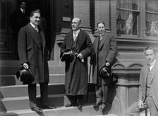 Ignacio Bonillas, Ambassador From Mexico with Secretaries: Juan B. Rojo; Bonillas..., 1917. Creator: Harris & Ewing