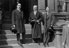 Ignacio Bonillas, Ambassador From Mexico with Secretaries: Juan B. Rojo; Bonillas..., 1917. Creator: Harris & Ewing