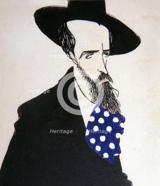 Ignasi Iglesias (1871-1928), Spanish playwright in Catalan language, caricature of Luis Bagaría.