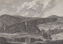 IIde Vue du Parc de Neu-Waldeck prise du Pavillon Chinois vers le Midi, from Views of the ..., 1782. Creators: Jakob Matthias Schmutzer, Carl Conti, Clemens Kohl, Franz Karl Zoller
