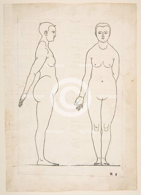 IIllustration from Dürers Vier Bucher von Menslicher Proportion, Nuremberg, 1528.n.d. Creator: Albrecht Durer.