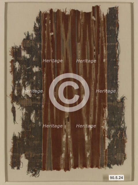 Ikat Textile Fragment, Yemen, 9th-10th century. Creator: Unknown.