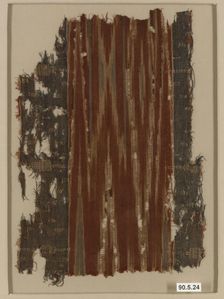 Ikat Textile Fragment, Yemen, 9th-10th century. Creator: Unknown