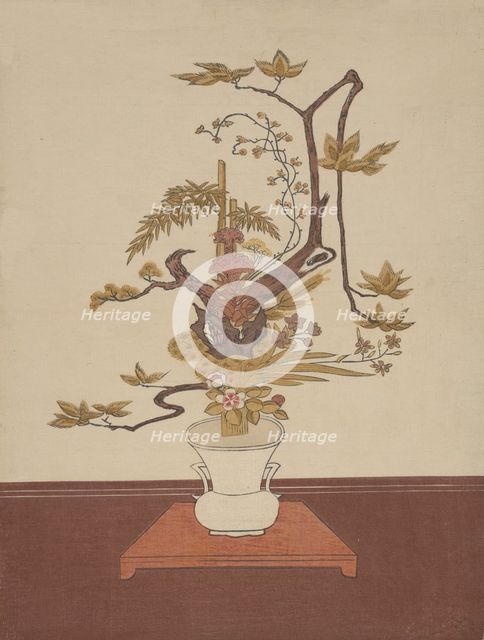 Ike Bana (Flower Arrangement) in the Ike-no-bo Style, probably 1765., probably 1765. Creator: Suzuki Harunobu.