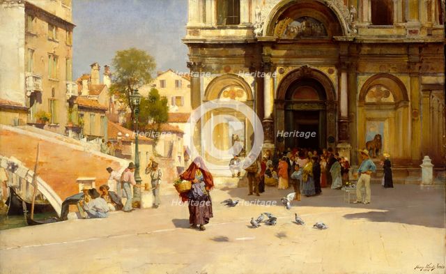 Il Campo SS Giovanni e Paolo, Venice, 1895. Creator: Henry Woods.
