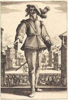 Il Capitano, or L'Innamorato, 1618/1620. Creator: Jacques Callot