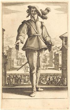 Il Capitano, or L'Innamorato, 1618/1620. Creator: Jacques Callot