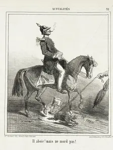 Il Aboie! Mais il ne mord pas!, 1864. Creator: Cham