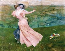 Il ballo sul prato (Dance on the Lawn). Creator: Vinea, Francesco (1845-1902)