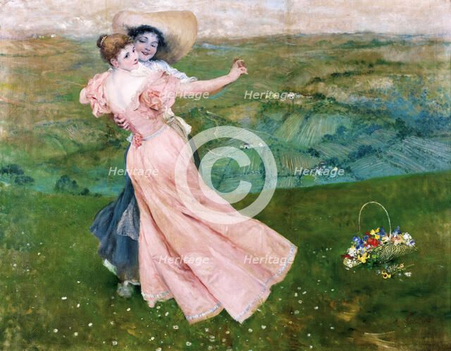Il ballo sul prato (Dance on the Lawn). Creator: Vinea, Francesco (1845-1902).