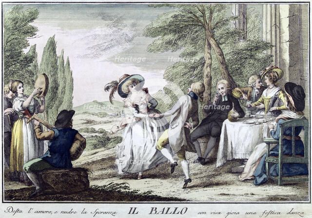 'Il Ballo' ('The Dance'), 1790.  Artist: Giuseppe Piattoli