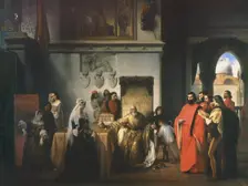 Il doge Francesco Foscari destituito, 1844