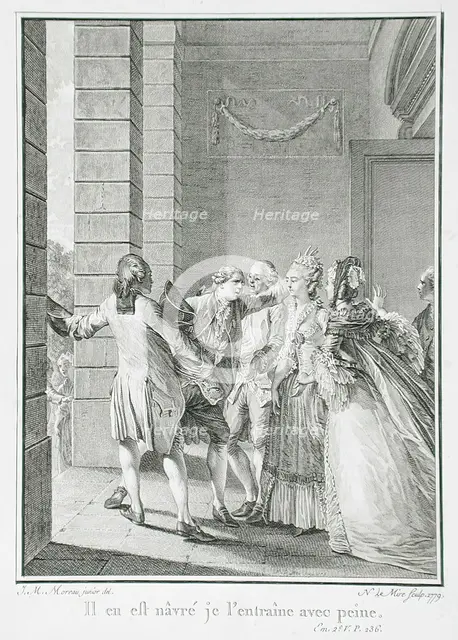 Il en est nâvré je l'entraîne avec peine, 1779. Creator: Noel Le Mire.