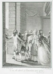 Il en est nâvré je l'entraîne avec peine, 1779. Creator: Noel Le Mire