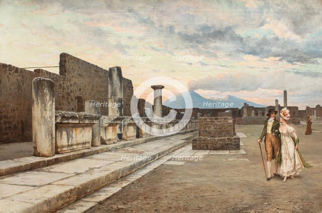 Il foro a Pompei. Creator: Bazzani, Luigi (1836-1927).