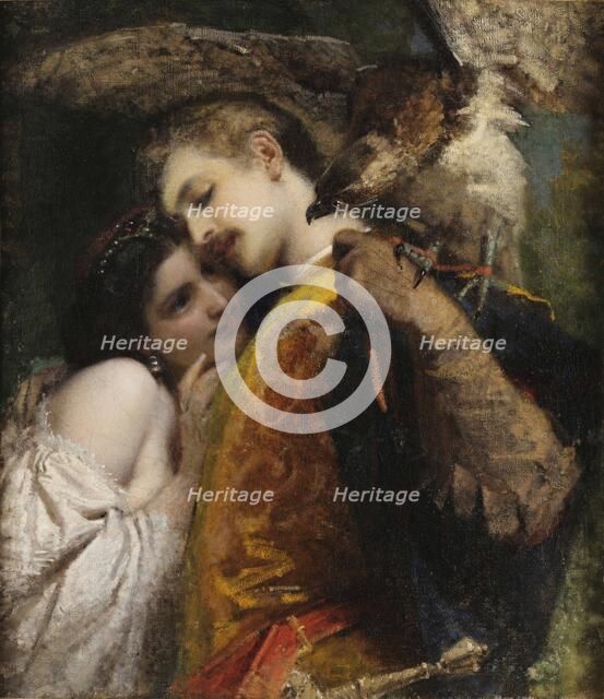 Il falconiere, 1863. Creator: Cremona, Tranquillo (1837-1878).