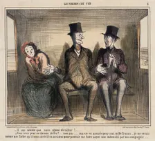 Il me semble que nous allons dérailler.., 1857. Creator: Honore Daumier