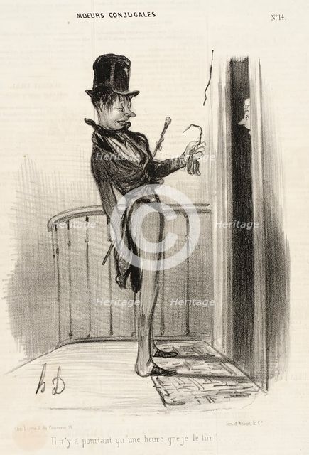 Il n'y a pourtant qu'une heure qu je tire, 1839. Creator: Honore Daumier.