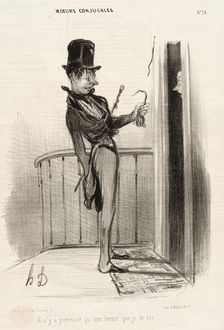 Il n'y a pourtant qu'une heure qu je tire, 1839. Creator: Honore Daumier
