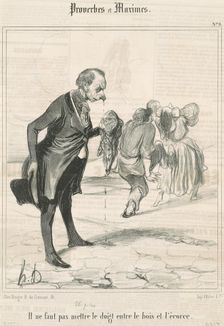 Il ne faut pas mettre le doigt ..., 19th century. Creator: Honore Daumier