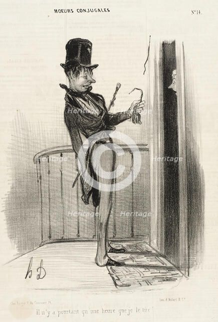 Il n'y a pourtant qu'une heure qu je tire, 1839. Creator: Honore Daumier.