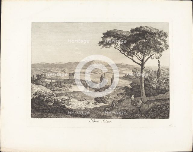 Il ponte Salaro, 1793. Creator: Jacob Wilhelm Mechau.