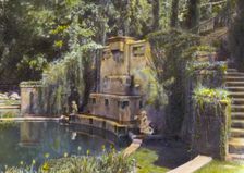 "Il Paradiso," Mrs. Dudley Peter Allen house, 1188 Hillcrest Avenue, Oak Knoll, Pasadena, CA, 1917. Creator: Frances Benjamin Johnston
