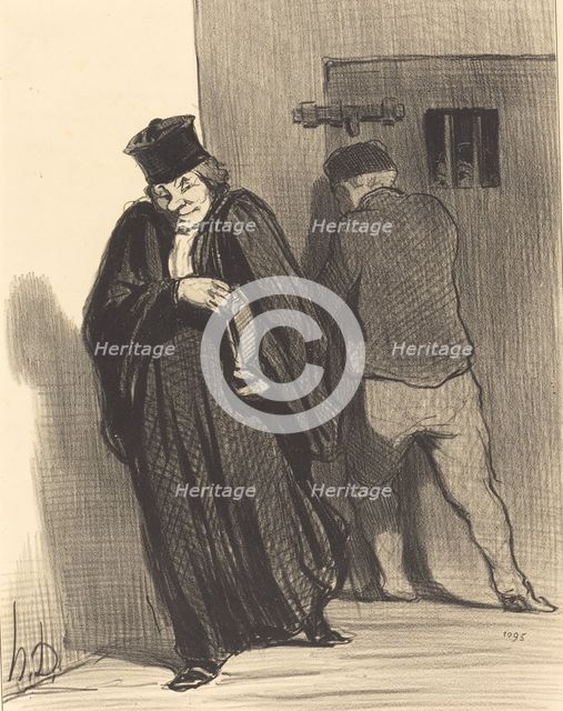 Il parait décidément que mon gaillard est un grand scélérat ..., 1848.  Creator: Honore Daumier.