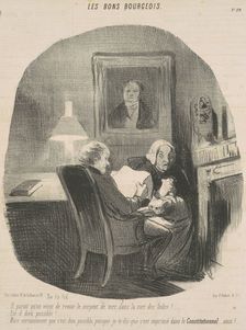 Il parait qu'on vient de revoir le serpent de mer ..., 19th century. Creator: Honore Daumier