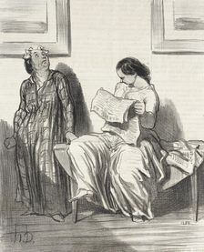 Il parait que les clubs vont être...fermés.., 1849. Creator: Honore Daumier