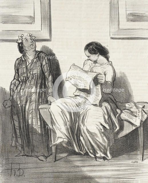 Il parait que les clubs vont être...fermés.., 1849. Creator: Honore Daumier.