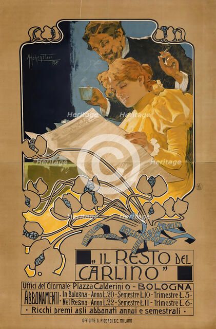 Il Resto del Carlino, 1898. Creator: Hohenstein, Adolfo (1854-1928).